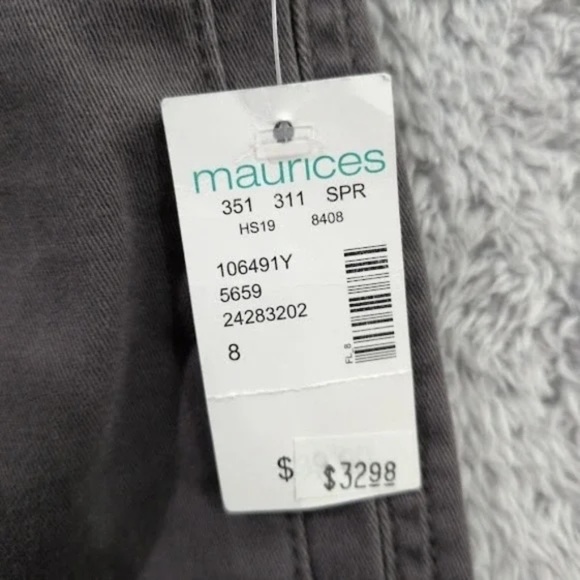 NWT - Maurices slate cropped chino pant - Size 8 - Picture 6 of 8